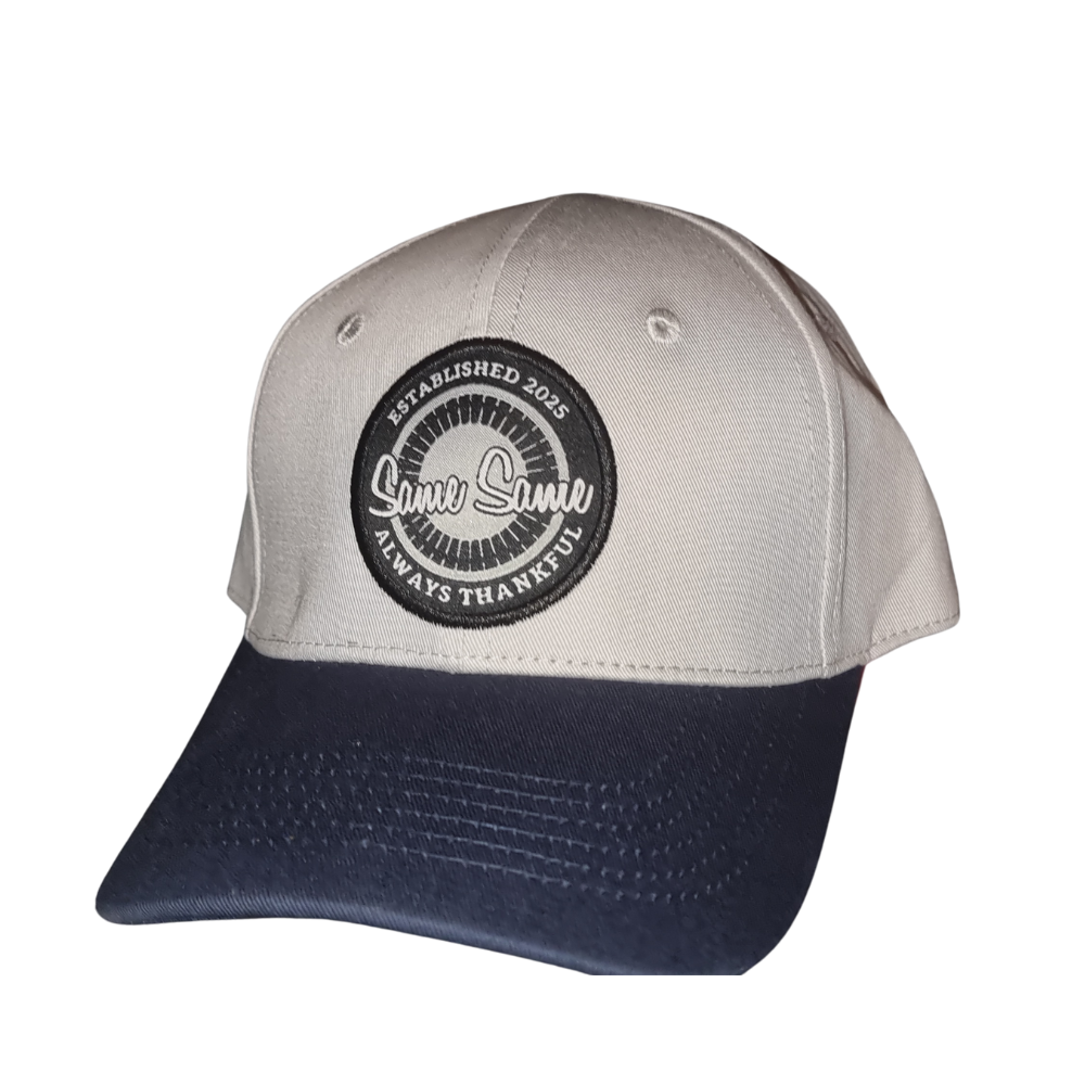 Grey and Navy Baseball Cap